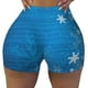 thumbnail image 2 of Fotbe Blue Christmas Shorts Sin Costuras – Shorts Deportivos de Cintura Alta para Mujer, Elásticos para Gimnasio, Yoga, Running o Ciclismo-Large, 2 of 8