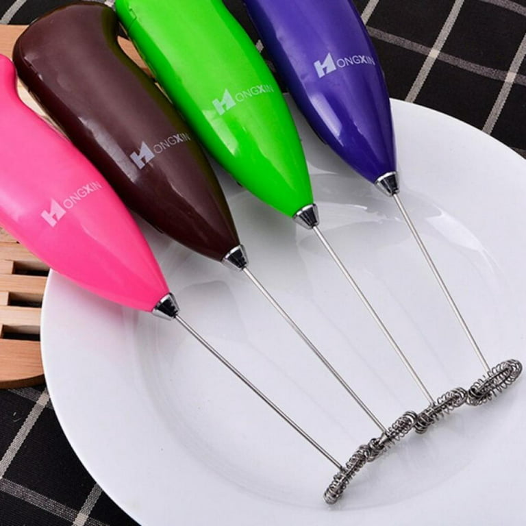 Kitchen Electric Mini Handle Cooking Eggbeater Juice Hot Drinks Milk  Frother Coffee Stirrer Foamer Whisk Mixer(Without battery) 