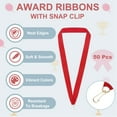 thumbnail image 3 of Uxcell 50Pcs Award Neck Ribbons with Snap Clip Medal Lanyards Red, 3 of 7