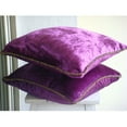 thumbnail image 4 of The HomeCentric Throw Pillow Covers, Purple , Solid Color Bead Cord Pillows Cover, Pack of 2, 20x20 inch (50x50 cm) Pillows Cover, Solid Pillows Cover, Square Velvet Throw - Purple Shimmer, 4 of 4