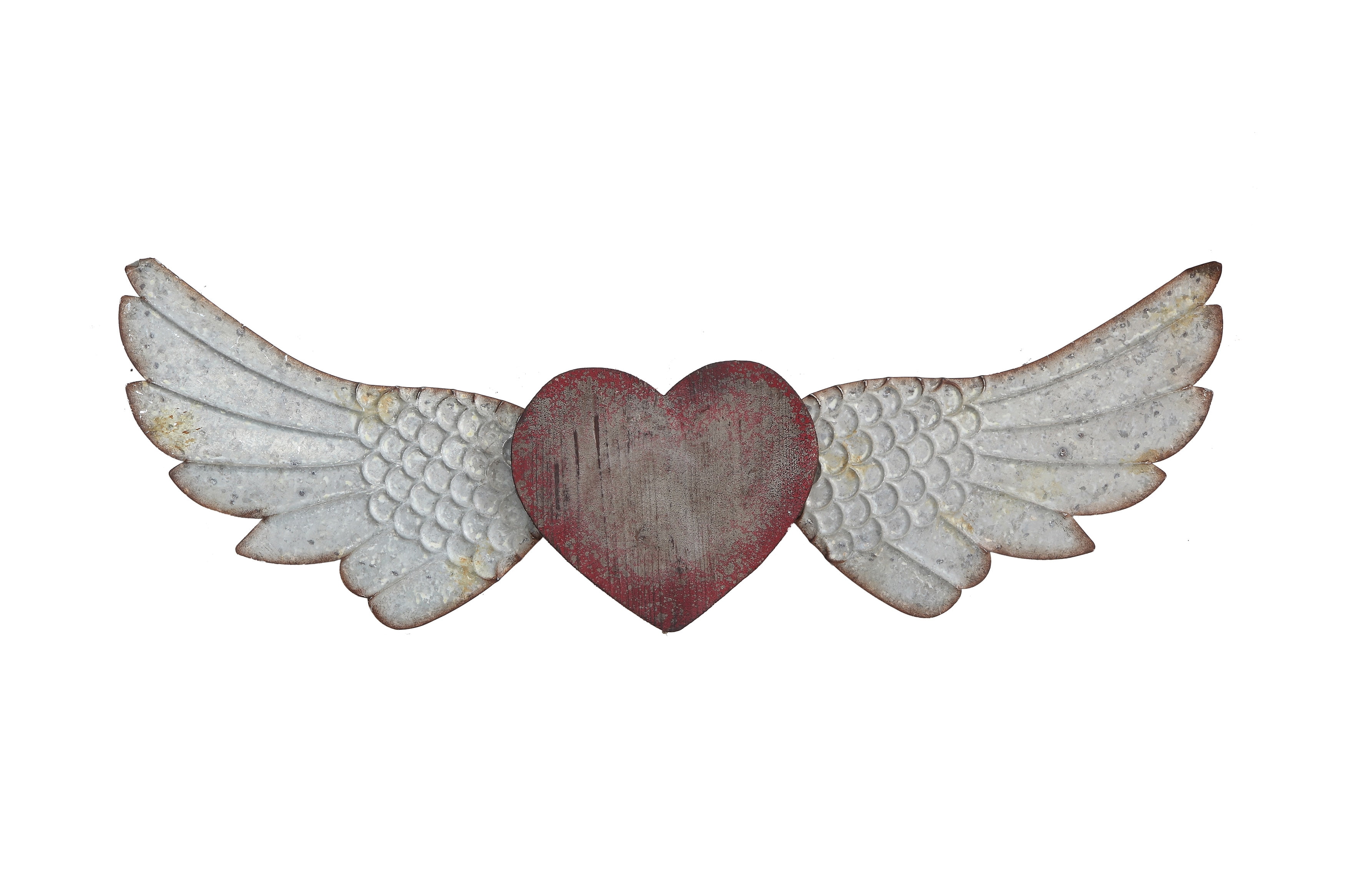 Creative Co-Op Red Heart with Wings Wall Decor