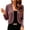 Pink, variant on Hxshgdsn Women's Corduroy Cropped Cardigan, Long Sleeve Textured Button Up Shrug, Solid Color Casual Sweater(Pink/XL)