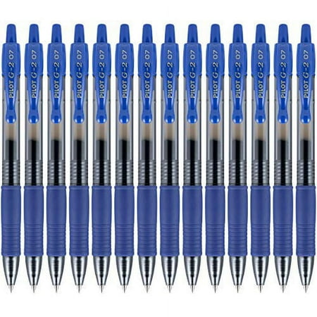 Pilot  G2 Premium Gel Roller Pens  Fine Point 0.7 mm  Blue  Pack of 14