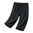 thumbnail image 5 of TBWNWG Men's Ice Silk 3/4 Pants Summer Lightweight Loose Fit Casual Sports Shorts Plus Size Comfortable Relaxed Trousers For Men,Size S, 5 of 5