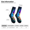 thumbnail image 6 of Uemuo Magic Mushrooms ,Fireflies Pattern Women's Crew Socks, Soft Durable Breathable Moisture-Wicking with Odor Control Cotton socks, 6 of 9
