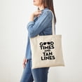 thumbnail image 3 of CafePress - Good Times Tan Lines Tote Bag - Unisex Canvas Tote Bag, Beige, 1-Piece, 3 of 6