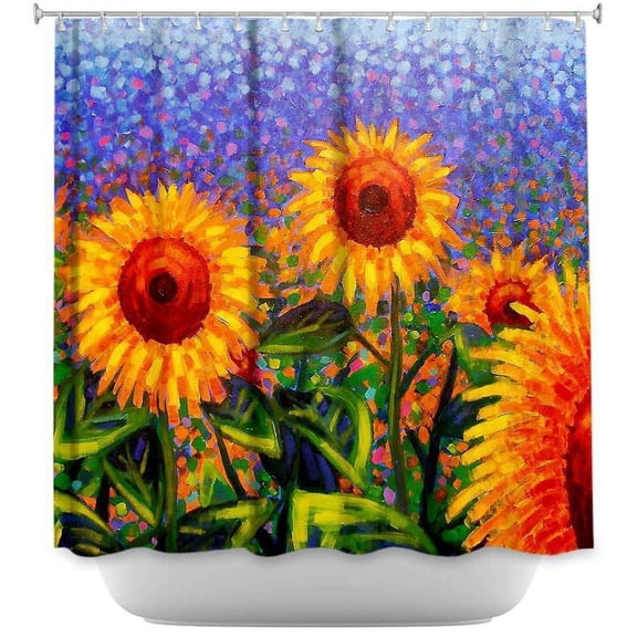 Shower Curtains 70" x 73" from DiaNoche Designs by John Nolan - Sunflowers