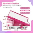 thumbnail image 5 of YRLLENSDAN Kids Desk and Chair Set Student Desk and Chair Set Height Adjustable Child Desk with Pull Out Drawer Storage,Multi-Function Study Desk and Chair for Writing, Reading and Drawing,Pink, 5 of 7