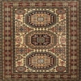 thumbnail image 1 of Ahgly Company Indoor Square Traditional Bakers Brown Area Rugs, 5' Square, 1 of 6