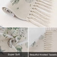 thumbnail image 6 of Green Coastal Washable Area Rug 3'x5',Summer Eucalyptus Leaves Beach Ocean Starfish Conch Woven Cotton Tassels Kitchen Rugs,Non Slip Indoor Door Mat Throw Carpet for Entryway Living Room Laundry Room, 6 of 9