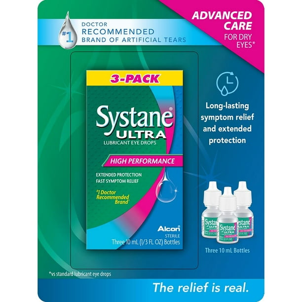 Systane Ultra Lubrication Eye Drops, 3 pk./10mL