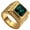 Green, variant on Men's Stainless Steel Square Multicolor Gemstone Ring Engraved Chinese Gold Dragon Classic Vintage Jewelry Black Size 8