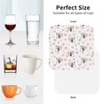 thumbnail image 6 of Pofeuu Heart Panda Print Coasters for Drinks, 4Pack PU Leather Coasters, Bar Drink Coasters for Tabletop Protection, Furniture from Damage-Square, 6 of 6