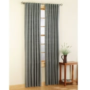 Hometrends Raw Silk Curtain (1 Panel), Teal Smoke