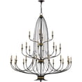 thumbnail image 4 of French Black Gold Leaf Folgate Grande Chandelier, 4 of 5