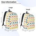 thumbnail image 2 of Wukai Colorful Squirrel Durable Canvas Laptop Backpack,Adjustable Shoulder Straps,Water-Resistant,Large Capacity,Stylish Design, Fits 15-17in Laptops,Unisex for School,Office,Travel-Medium, 2 of 5