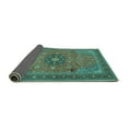 thumbnail image 2 of Ahgly Company Indoor Round Medallion Turquoise Blue Traditional Area Rugs, 3' Round, 2 of 4