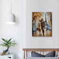 thumbnail image 4 of JEUXUS Paris Wall Art Eiffel Tower Canvas Art Painting with Decor Abstract Gold Lovers in Street Picture Romantic Artwork Framed  12x16 in, 4 of 5