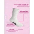 thumbnail image 2 of Justice Mid Crew Socks for Girls, Stylish Kids Socks for Daily Wear, 6 pk Grey Multi Color, 2 of 7