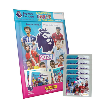2023-24 Panini Premier League Stickers - Mega Starter Pack (Album + 50 Stickers)