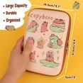 thumbnail image 3 of Capybara Pencil Case With School Supplies Cute Pencil Box Pouch Stationery Set Includes 5 Gel Pens 5 Notebook 12 Pencils 1 Retractable Eraser 50 Stickers Gifts For Girls Women Teens$$Art & Craft, 3 of 8