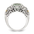 thumbnail image 2 of Sterling Silver w/14k Green Quartz Ring - Size 6, 2 of 3
