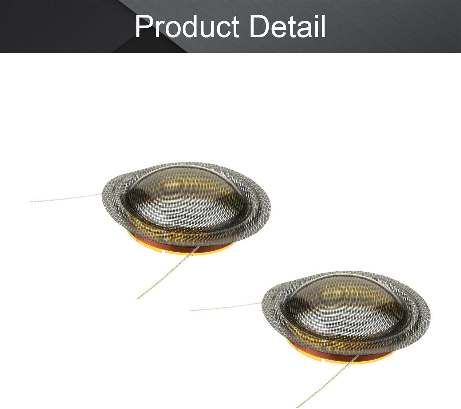 Fielect 20.4mm Tweeter Voice Coil Audio Speaker High Tone Silk Dome Tweeter Accessory for Audio Replacement 2Pcs