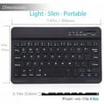 thumbnail image 4 of Ultra Slim Wireless Keyboard Rechargeable Portable Compact Z3Y for Microsoft Surface Pro 2 Go (10") - Motorola One, Moto Z4 Z3 Play Z2 Play Z Play Droid Force Droid X4, Revvlry Plus, G7 Power, 4 of 6