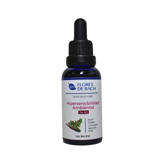 Frasco Gotas de Flores De Bach Hipersensibilidad 30Ml Blen Blen Esencias Naturales