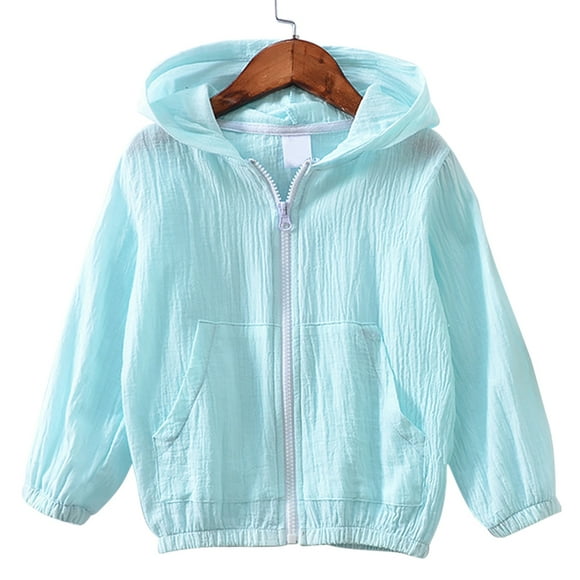 Abrigo para niños Chaqueta con capucha de algodón con protección solar para bebé niña niño, verde, 100 cm kenally AP001415-06