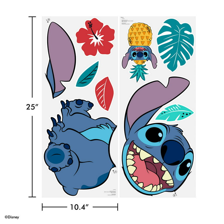 Lilo & Stitch: Lilo and Stitch Friends Collection - Disney Removable Adhesive Wall Decal 10 Wall Decals 25W x 18H