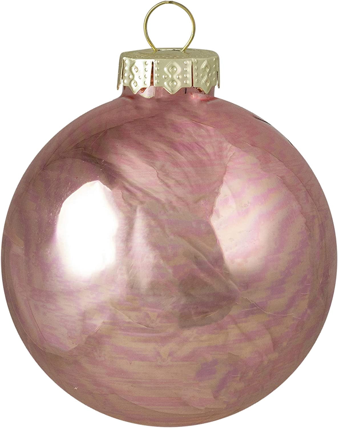9-Piece Shiny and Matte Pink Glass Ball Christmas Ornament Set 2.5" (65mm)