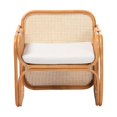 thumbnail image 4 of Pemberly Row Natural Rattan Armchair with Woven Panels and Removable Cushion, 4 of 9