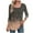 Dark Gray, variant on Women Casual Loose 3/4 Sleeve Blouse Fashion Printing Square Neck Three-Quarters Sleeved Comfy Versatile Tops