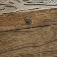 thumbnail image 5 of DecMode Floral Handmade Brown Mango Wood Decorative Box with Hinged Lid, 3 Count, 5 of 16
