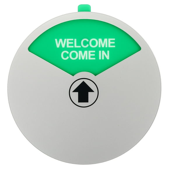 Uxcell 6" Privacy Sign, 3 Options Welcome Come in/Out of Office/In a Meeting Silver Gray