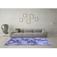 thumbnail image 3 of Ahgly Company Machine Washable Indoor Rectangle Abstract Blue Modern Area Rugs, 8' x 12', 3 of 4