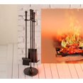 thumbnail image 2 of Fireplace Tools Set 4 Pieces Black Wrought Iron Fire Tool Set for Outdoor/Indoor Include Poker, Shovel, Brush and Stand Accessories Set, 2 of 4