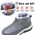thumbnail image 3 of Knivor Men High-top Winter Snow Boots Hook & Loop Slip-Resistant Cushion Wearproof Sole Faux Fur Warm Outdoor Winter Shoes, 3 of 9