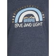 thumbnail image 4 of Way To Celebrate Women's Hanukkah Rainbow Menorah Graphic T-Shirt, 4 of 5