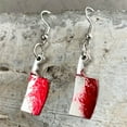thumbnail image 3 of 1 Pair Dangle Earrings Horrible Blood Scissors Jewelry Bloodstained Sword Axe Saw Hook Earrings for Halloween, 3 of 7