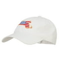 thumbnail image 2 of USA Flag Massachusetts Map Embroidered Washed Buckle Cap - White OSFM, 2 of 5