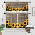 thumbnail image 5 of Sunflower Kitchen Curtains Sets for Windows Wood Sunflower Rod Pocket Short Tier Curtain Yellow Farmhouse Kitchen Curtains Decor 3 Piece Kitchen Curtains, 5 of 6