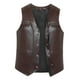 thumbnail image 4 of Chaleco utilitario de cuero sintético para hombre, ideal para exteriores, trabajo, fiestas, senderismo, padre SG, 4 of 9