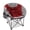 Red, variant on Folding Round Moon Camping Chair,Lawn Chair w/Cup Holder,Cooler Bag,Purple