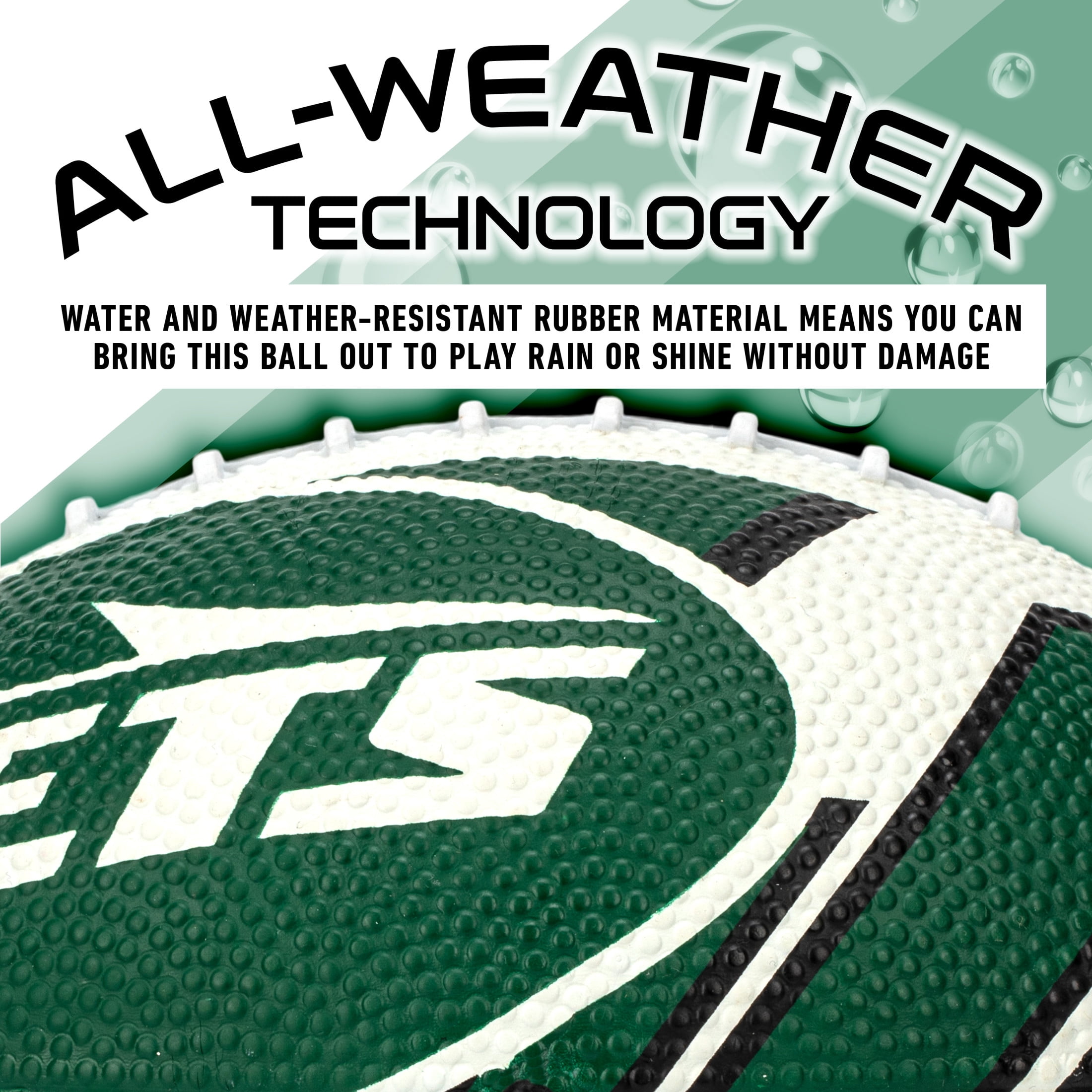 Franklin Sports NFL New York Jets Football - Youth Football - Mini 8.5" Rubber Football - Perfect for Kids - Team Logos and Colors!