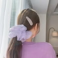 thumbnail image 3 of Ludlz Women Solid Color Tulle Elastic Rope Ponytail Holder Scrunchy Hair Accessory, 3 of 7