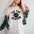 thumbnail image 2 of Comfort Colors® ’Tis the Season Football T-Shirt, Retro Game Day Graphic Tee, Football Mom Shirt for Women, Fall Sports Apparel, 2 of 6