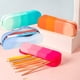 thumbnail image 1 of Estuche de silicona para lápices flexible impermeable de gran capacidad para almacenamiento de bolígrafos | Organizador colorido y duradero para artistas, oficina, aula - 7,87"x1,97"x1,97" | Rosa, 1 of 6