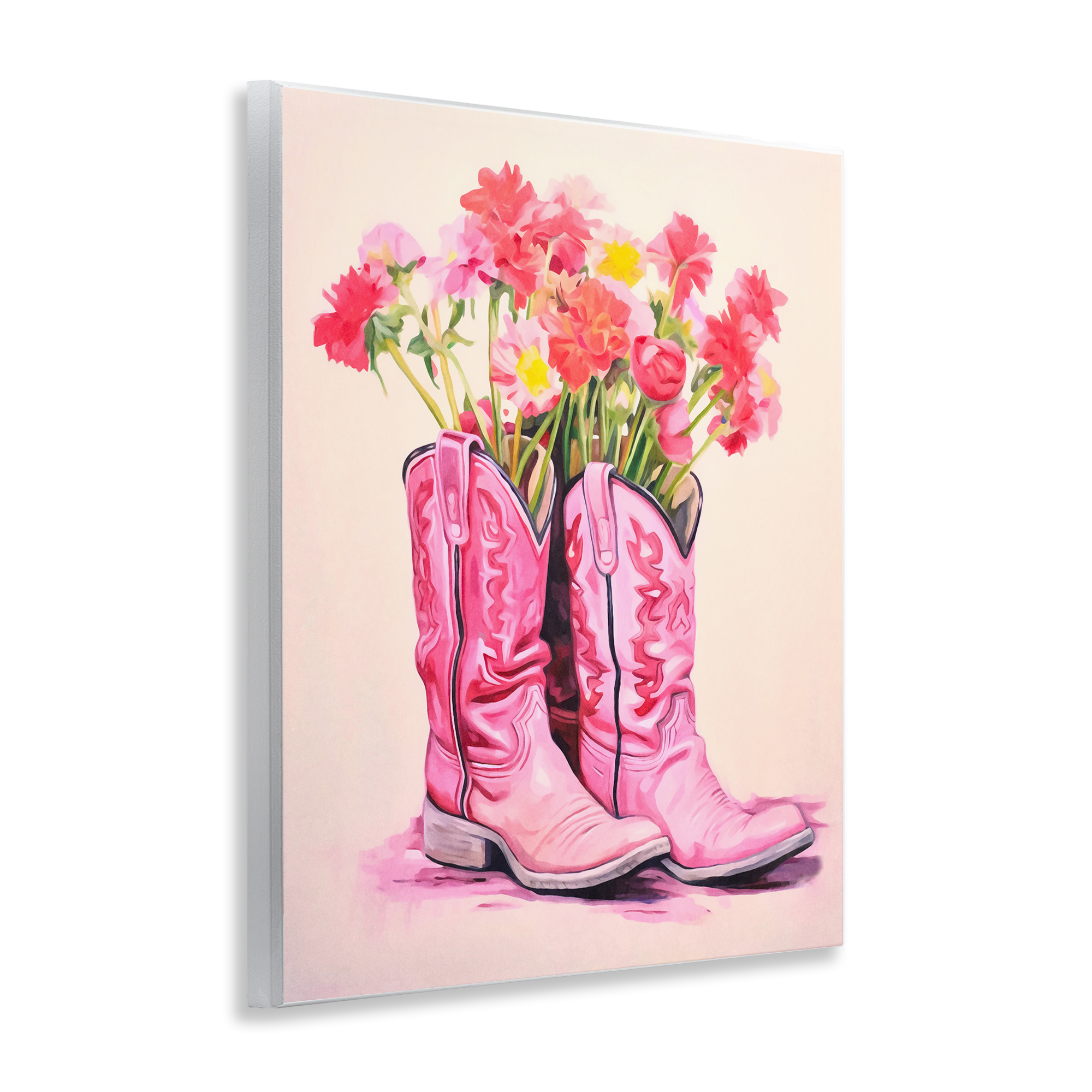 Stupell Industries Pastel Western Whimsy Botanical & Floral Painting Unframed Art Print Wall Art, 11 x 14